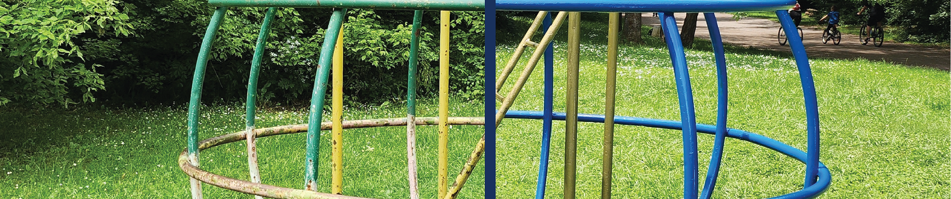 Доброволци от ББР реновираха зони за отдих в Западния парк