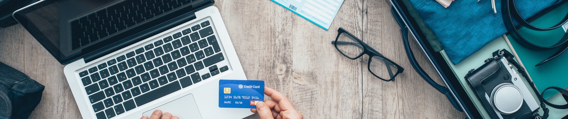 Traveler getting ready for a trip